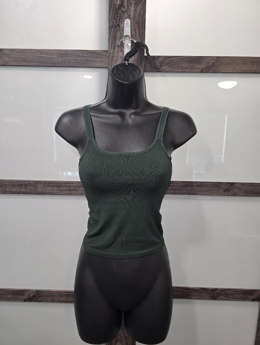 lululemon athletica Dark Green Ribbed Tank Top
